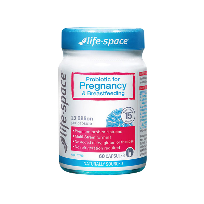 life space孕妇益生菌胶囊女性哺乳孕期调理肠胃预防腹泻便秘60粒