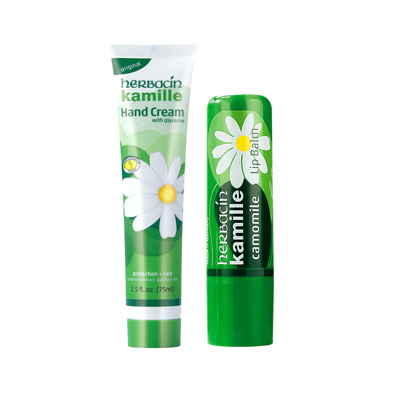 Herbacin小甘菊护手霜小甘菊润唇膏套装