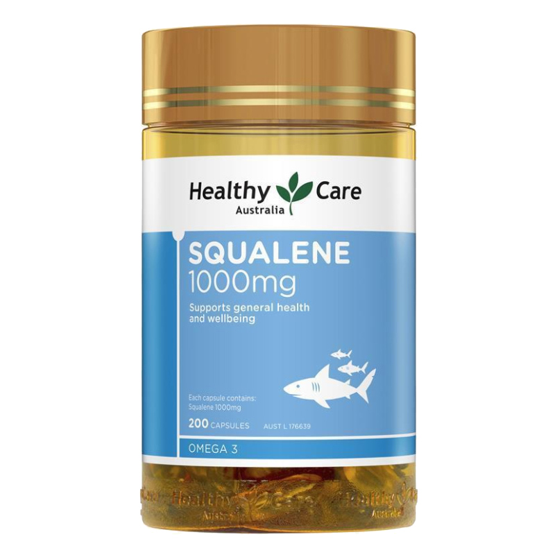 Healthy Care HC角鲨烯深海软胶囊提高氧含量鱼油1000mg200粒